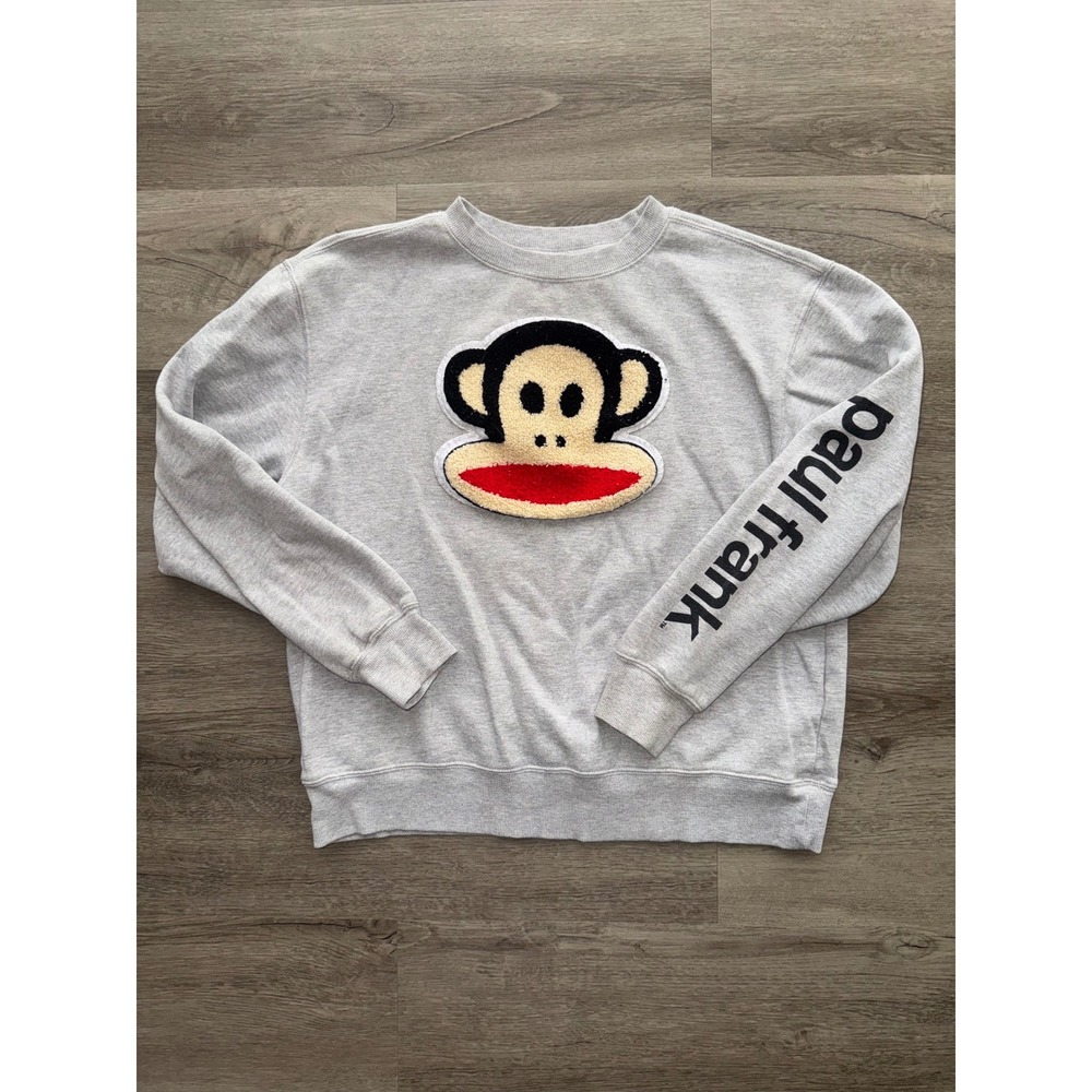 Paul Frank Women's Light Gray Crewneck Sweatshirt, XL